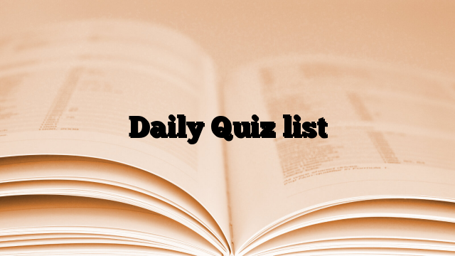 Daily Quiz list